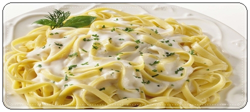 Spaghetti en Salsa Blanca