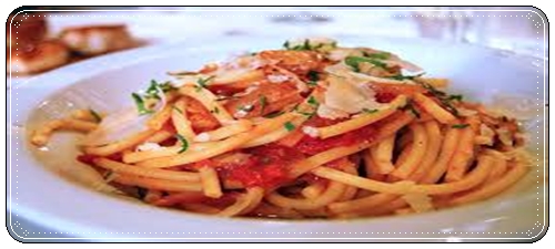 Spaghetti en salsa amatriciana
