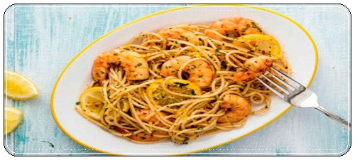 Espagueti con camarones