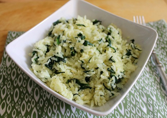 Rice with Spinach