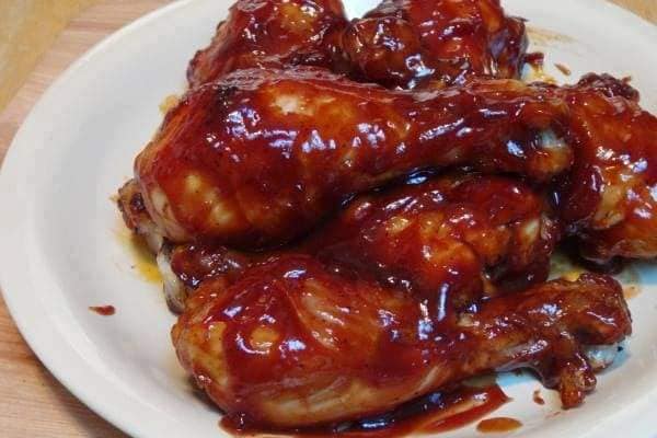 Piernas de pollo agridulce