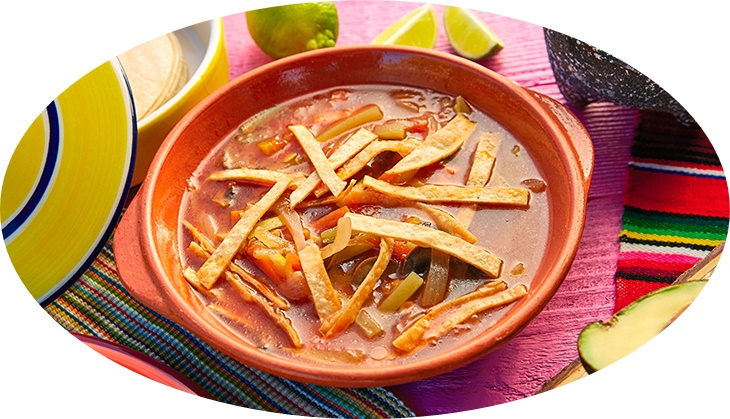 Sopa de tortilla mexicana