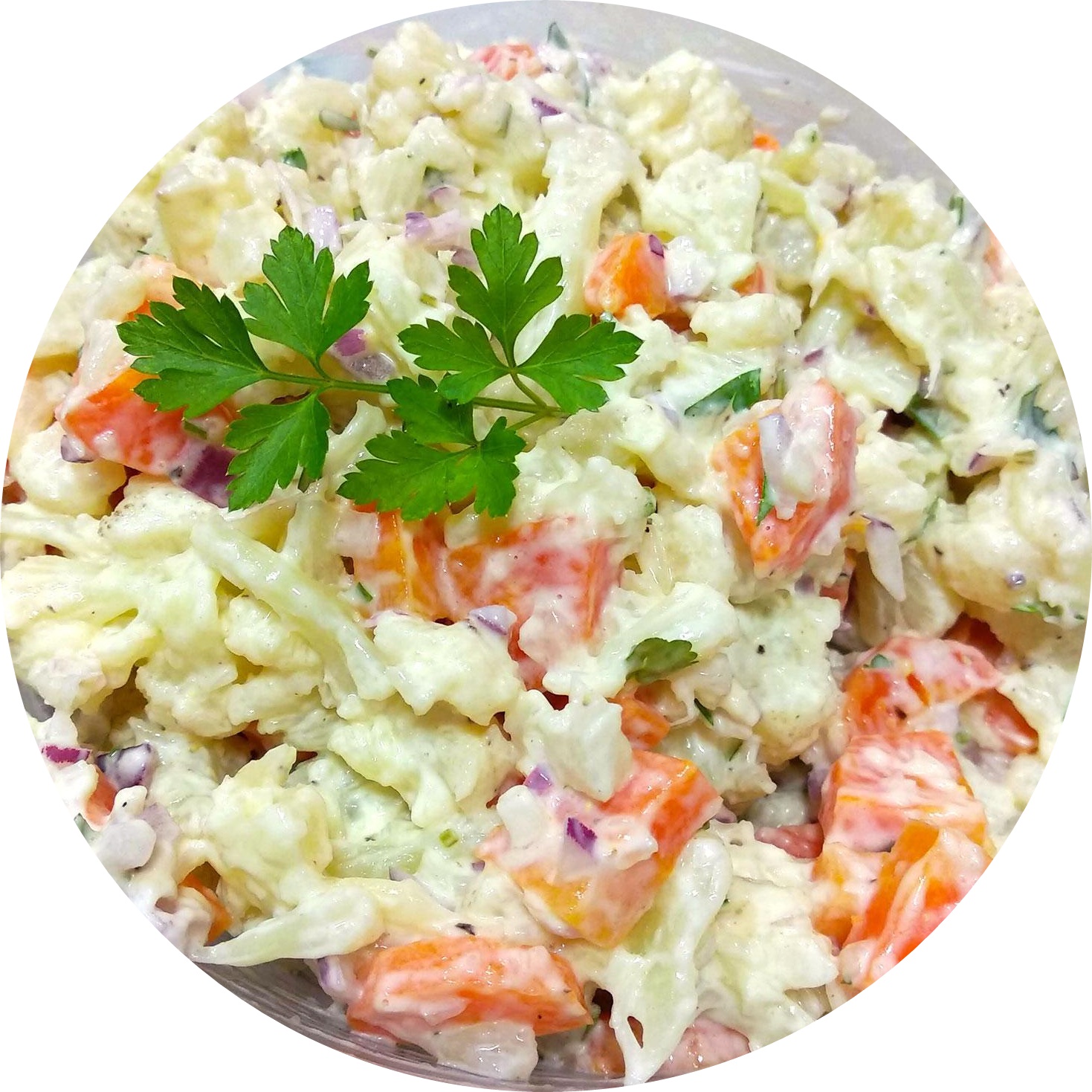 Ensalada de coliflor fría