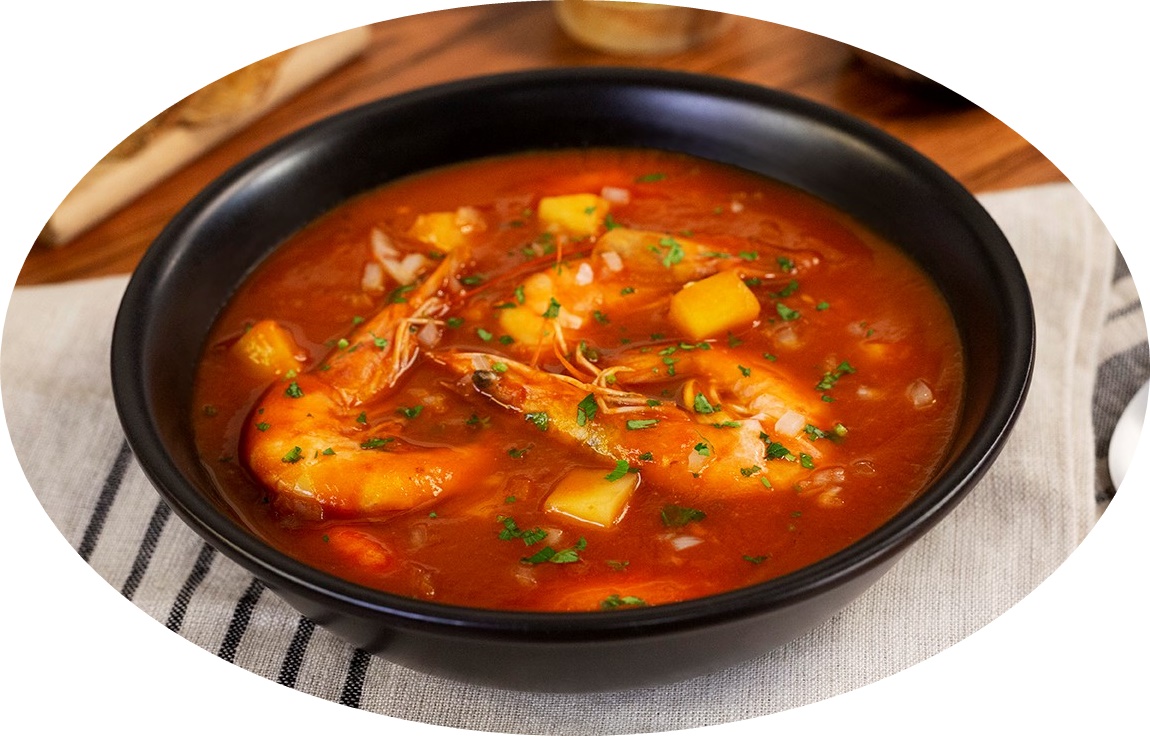 Caldo de camarón con epazote