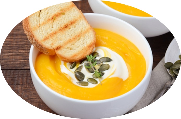 Pumpkin cream with nata