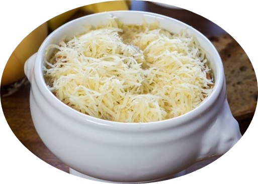 Sopa de cebolla y queso