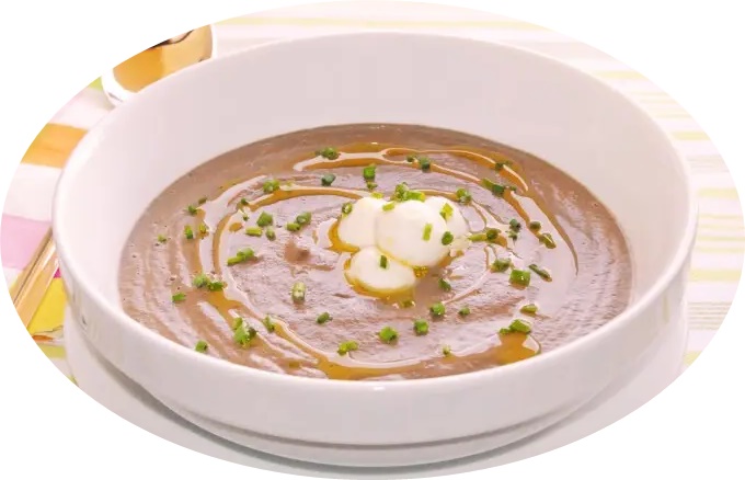 Cream of mushroom soup with mascarpone
