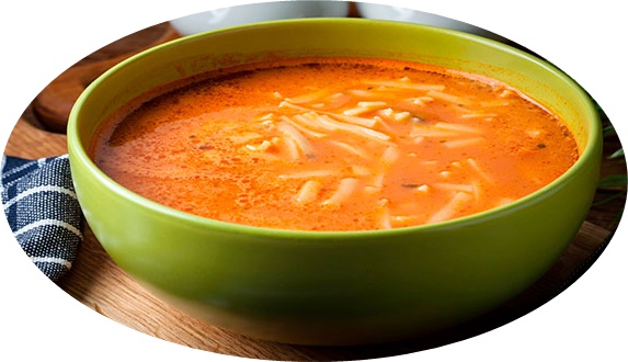 Sopa a la minuta de pollo