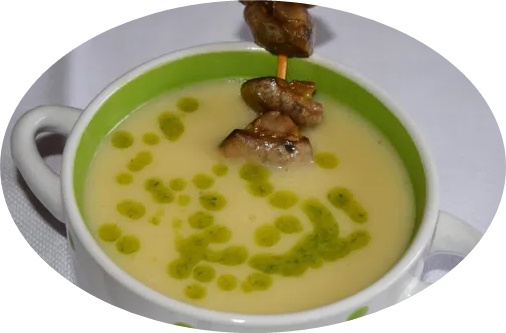 Potato cream with milk