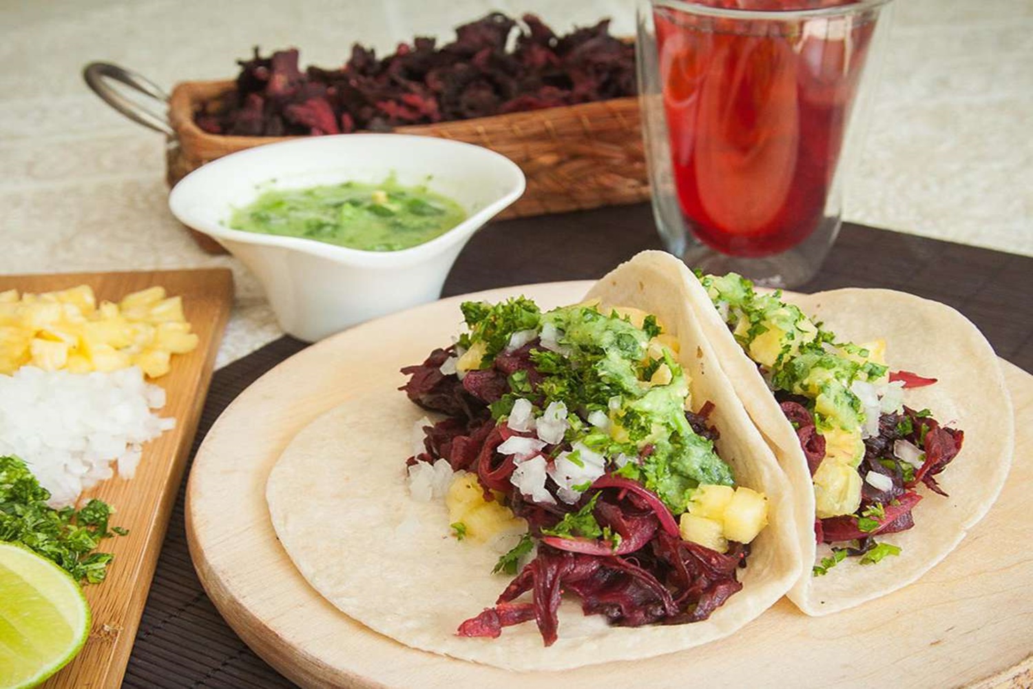 Tacos de Jamaica (Tacos Veganos de Hibisco)